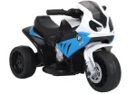 Akumuliatorinis motociklas vaikui Lean Toys BMW S1000RR, mėlynas, trijų ratų