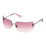 Philipp Plein SPP027V950A39 Moteri&scaron;ki kvadratiniai akiniai nuo saulės &ndash; juodas acetatinis rėmelis, pilki lę&scaron;iai, 95 mm