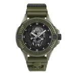 Philipp Plein PWUBA0423 Automatinis Skeleto Laikrodis 44mm Juodas Silikonas