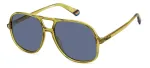 POLAROID PLD6217S40G Unisex Sunglasses - Black Frame Grey Polarized Lens 57mm