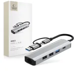 TECH-PROTECT HB03 Hub Adapter 5in1 Type-C + USB 2.0 + USB 3.0 + RJ45 Space Grey