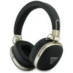 Guess Over-Ear Bluetooth ausinės su ENC, metaliniu grūdėtu trikampio logotipu, juodos