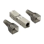 LogiLink MP0046 lauko įtaisomas RJ45 connector Cat.6A STP 10G, be įrankių IDC, cinko lydinio korpusas, AWG 22-26, sidabrinis
