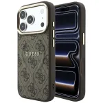GUESS Embossed 4G Classic MagSafe dėklas, skirtas iPhone 17 Pro Max / 18 Pro Max - rudas