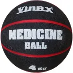 Smj VMB-L004R 4 kg medicininis kamuolys, juodai raudonas