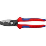 Knipex 95 12 200 kabelių pjaustytuvas su dviguba geležte, 200 mm