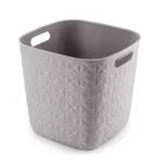 CURVER Softex kvadratinė laikymo pintinė 15L, kreidinės baltos spalvos, 27,9x27,9x26,9cm