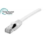 EXERTIS CONNECT Cat. 6A S/FTP komutacinis kabelis, TPE, be halogenų, GRS sertifikuotas, snagless, baltas, 1,5 m 854558