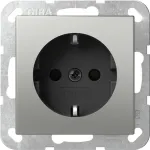 Gira System 55 Schuko lizdas, nerūdijantis plienas, 1 vietos, įleidžiamas, 16 A 4453600