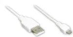 GoodConnections Alcasa USB 2.0 kabelis, USB-A į Micro-USB B, 3 m, baltas 2510-MB03W