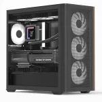 Mini bok&scaron;tinis korpusas Aerocool D301A Black Wood ATX maitinimo &scaron;altiniui