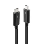 Lindy 2m Thunderbolt 3 laidas, pasyvus, vyri&scaron;kas, vyri&scaron;kas, 2 m, 20 Gbit/s, juodas, 4096 x 2160 pikseliai