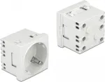 Delock Easy 45 Type F ki&scaron;tukinis lizdas su apsaugine sklende, baltas RAL 9003, 16 A, 250 V, 10 vnt. 81324