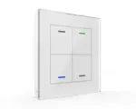 MDT BE-GTL40W.01 Glass Switch II Light 4-jų jutiklių stiklo jungiklis, baltas