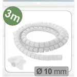 Quadrios 25CA743 plečiama pintinė kabelių apvija, PET, balta, 3 m, maks. 10 mm ry&scaron;ulys
