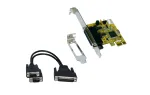 EXSYS EX-44343-2S 2 prievadų RS-232 PCI Express serijinė plok&scaron;tė, MosChip MCS9901, žemo profilio