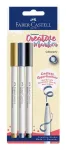 Faber-Castell Goldfaber Creative Marker rinkinys, 3 vnt., vandeniniai, &scaron;epetėlio antgalis, įvairių spalvų (juoda, pilka, balta), blister pak., 160905