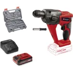 Belaidis plaktukinis gręžtuvas EINHELL Power X-Change TE‑HD 18 Li, 18V, Li‑Ion 4.0 Ah Plus, su grąžtų ir kaltų rinkiniu