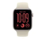 Apple Watch SE 3 GPS + Cellular 44 mm Starlight aliuminio korpusas su smėlio spalvos sportine apyranke, M/L