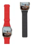 Urban Armor Gear UAG Pathfinder &ndash; silikoninė dvipusė magnetinė apyrankė Apple Watch serija 4&ndash;6 ir SE 1&ndash;3, 44 mm / serija 7&ndash;9, 45 mm / serija 10&ndash;11, 46 mm / Ultra 1&ndash;3, 49 mm (ash/lava)