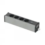 Schneider Electric Unica SYSTEM+ modulinis blokas 4xSCHUKO+USB A/C, antracitas/pilka