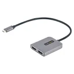 StarTech.com USB-C į Dual HDMI MST HUB &ndash; Dvigubas HDMI 4K 60Hz &ndash; USB Type C kelių monitorių adapteris ne&scaron;iojamam kompiuteriui su 30 cm kabeliu &ndash; DP 1.4 Multi-Stream Transport &scaron;akotuvas &ndash; USB-C į HDMI skirstytuvas
