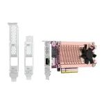QNAP QM2-2P10G1TB vidinis PCIe adapteris, 2 x M.2 NVMe SSD, 1 x 10GbE RJ-45, PCIe 3.0, žemo profilio, sidabrinis
