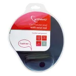 Pelėdos kilimėlis GEMBIRD MP-GEL-BK &ndash; juodas, guminis su gelio rie&scaron;o atrama, 220&times;240 mm