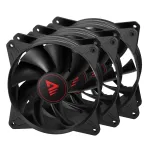 SAVIO BLADE X1 ventiliatorių komplektas 3 x 120 mm, PWM 4 kontaktų, juodas
