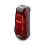 Hama LED įspėjamoji &scaron;viesa su spaustuku, 2 vnt., 3 &scaron;viesos režimai, IP44, CR2032 baterija, juoda/raudona