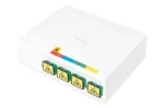 DIGITUS FTTH korpusas su 4x SC (APC) SX adapteriais ir DIN bėgelio montavimu