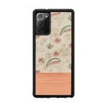 Telefono dėklas su medžiu Samsung Galaxy Note 20 &mdash; Rožinė gėlė ant juodo