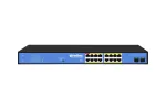 ERNITEC nevaldomas PoE komutatorius ELECTRA-U16-1GB, 16 prievadų, 1 GbE kylantis ry&scaron;ys, 285W galios biudžetas
