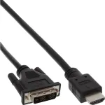 InLine HDMI&ndash;DVI laidas, HDMI ki&scaron;tukas / DVI ki&scaron;tukas 18+1, juodas, 1,5 m