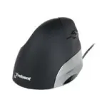 BakkerElkhuizen Evoluent Standard, de&scaron;inė ranka, vertikalus dizainas, optinė, USB-A, 1500 DPI, juoda, pilka, sidabrinė