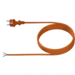 Bachmann maitinimo laidas - CEE 7/7 (S) į nupliktą galą, 30 mm nupliktas, 16 A - 5,0 m - Lietas - oranžinis (328.876)