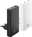 Goobay USB-C PD GaN Dual-Fast Charger 90&deg; Flat 65 W juodas - 2 prievadai (75725)