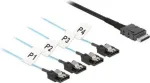 DeLOCK 85468 SAS kabelis 0,5 m 12 Gbit/s juodas OCuLink SFF-8611 į SATA