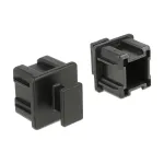DeLOCK 64012 apsauginis ki&scaron;tukinis dangtelis 10 vnt. Juoda Polipropilenas