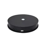 Elektrinis 360&deg; besisukantis stovas su LED ap&scaron;vietimu, apvalus 30 cm, juodas
