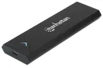 Manhattan M.2 NVMe SSD korpusas, USB-C, 10 Gbps (USB 3.2 Gen2), UASP, aliuminis, juodas