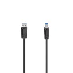 Hama 00200625 USB kabelis USB 3.2 Gen 1 (3.1 Gen 1) 1,5 m USB A USB B juodas