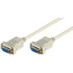 Wentronic Goobay D-SUB Nullmodem kabelis, pilkas, 2 m - D-SUB/RS-232 lizdas (9 kontaktų) > D-SUB/RS-232 lizdas (9 kontaktų) (68484)