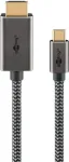 Goobay USB-C į HDMI pintas laidas 4K @ 60 Hz 1 m juodas sidabrinis (75699)