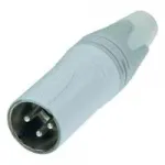 NEUTRIK XLR jungties ki&scaron;tukas, tiesus, 3 polių, baltas NC3MXX-WT 1 vnt.