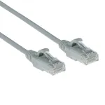 ACT pilkas 10 m LSZH U/UTP CAT6 duomenų centro plonas pataisos laidas su apsauga nuo užkabinimo ir RJ45 jungtimis