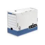 Fellowes archyvinė dėžė R-Kive PRIMA, balta-mėlyna, 200 mm, i&scaron; 100% perdirbto kartono, 100% perdirbama (0028501)