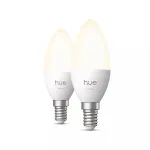 Philips Hue White Candle Bulb E14 B39 EU 2 Pack