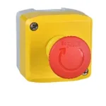 Schneider Electric Harmony XALK pilna valdymo stotelė su raudonu grybo formos mygtuku
