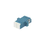SYNERGY21 Fibre Optic Coupler LC/LC Singlemode OS2 9/125&micro;m Duplex Blue PVC Ceramic Sleeve Flanged with One-sided Laser Protection Flap